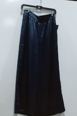 Elegant Black Satin Maxi Skirt