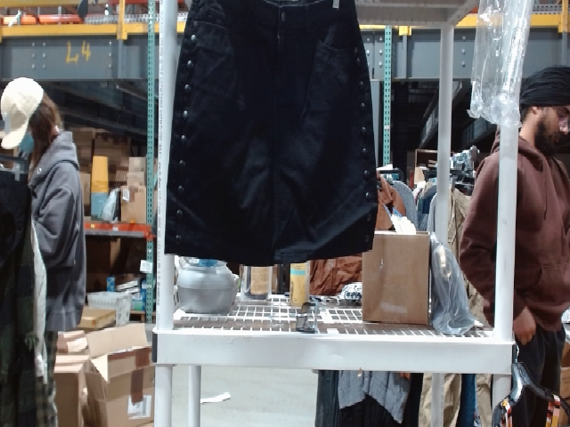 Black Corduroy Mini Skirt