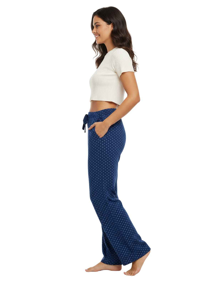 Stars Above Women's Dot Print Pajama Pants Blue