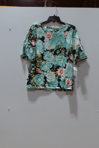 Alfred Dunner Ladies' Floral Ruffle Sleeve Top