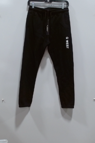 G. WEST Black Cotton Blend Joggers