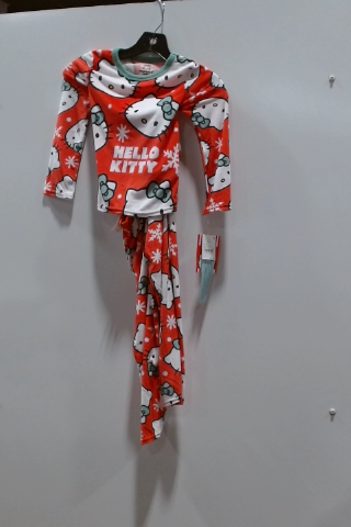 Hello Kitty Girls Red Fleece Pajama Set
