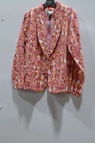 Alfred Dunner Women's Snake Print Cotton Blazer