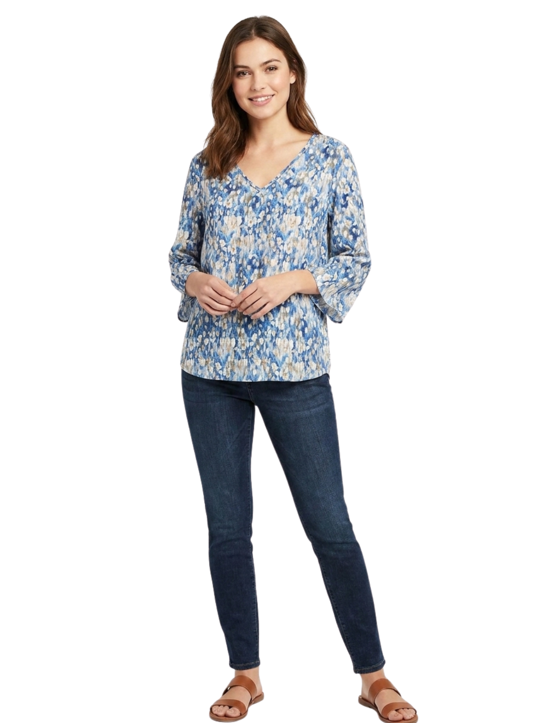 Floral V-Neck Blouse