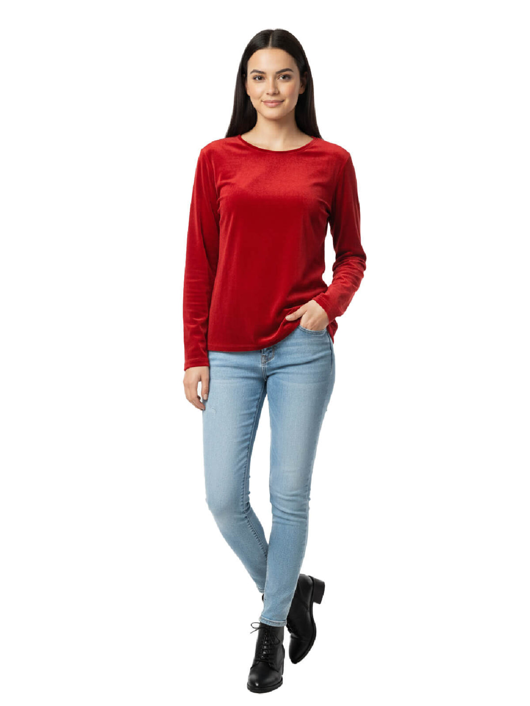 Chico's Red Long Sleeve Top