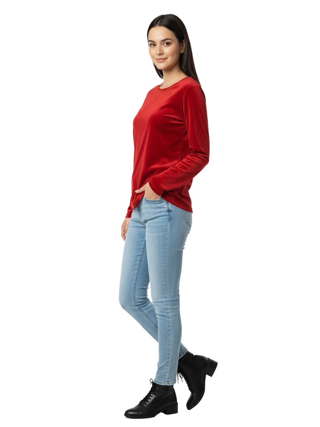 Chico's Red Long Sleeve Top