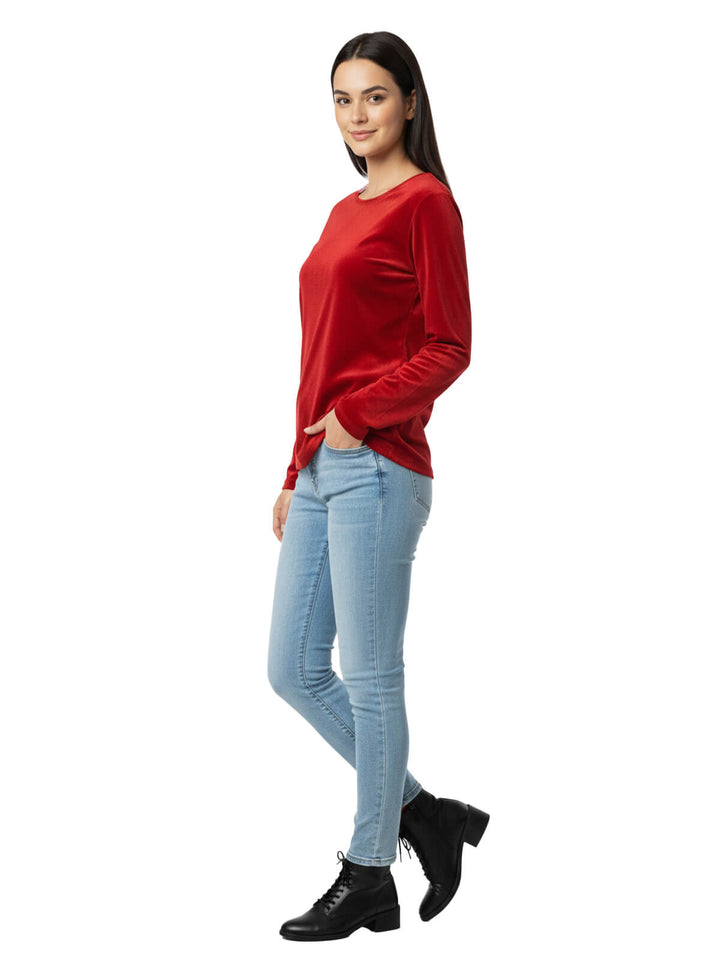 Chico's Red Long Sleeve Top