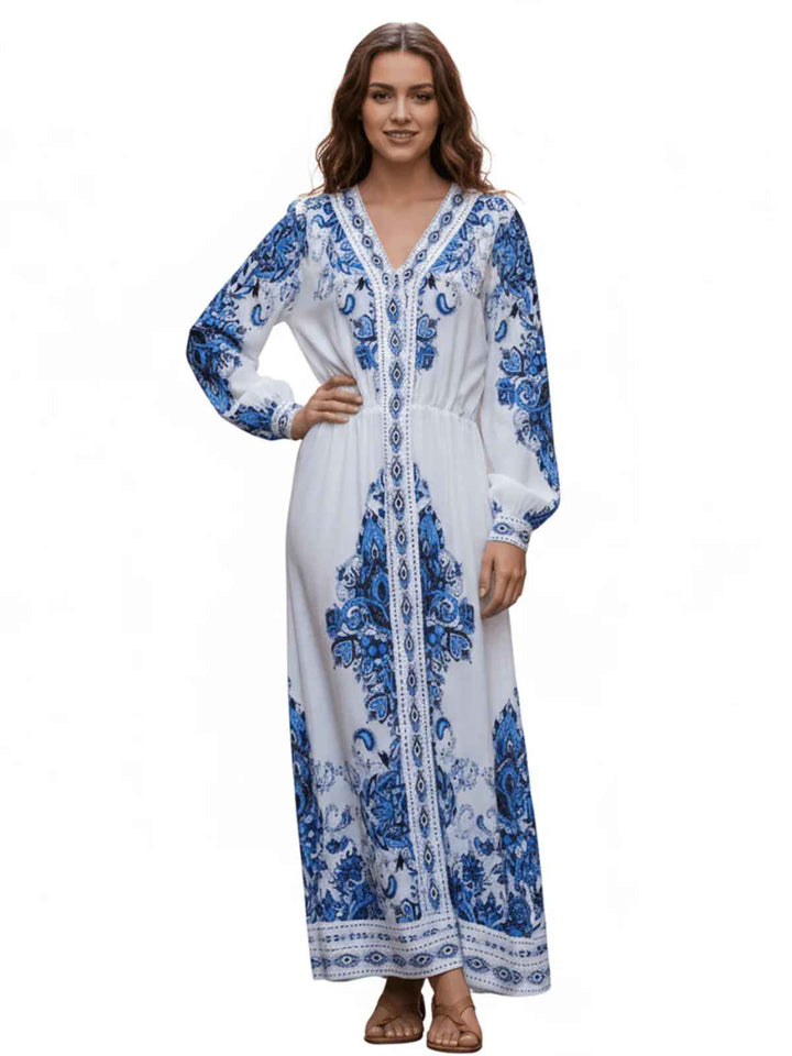 Printed Long Sleeve Dress