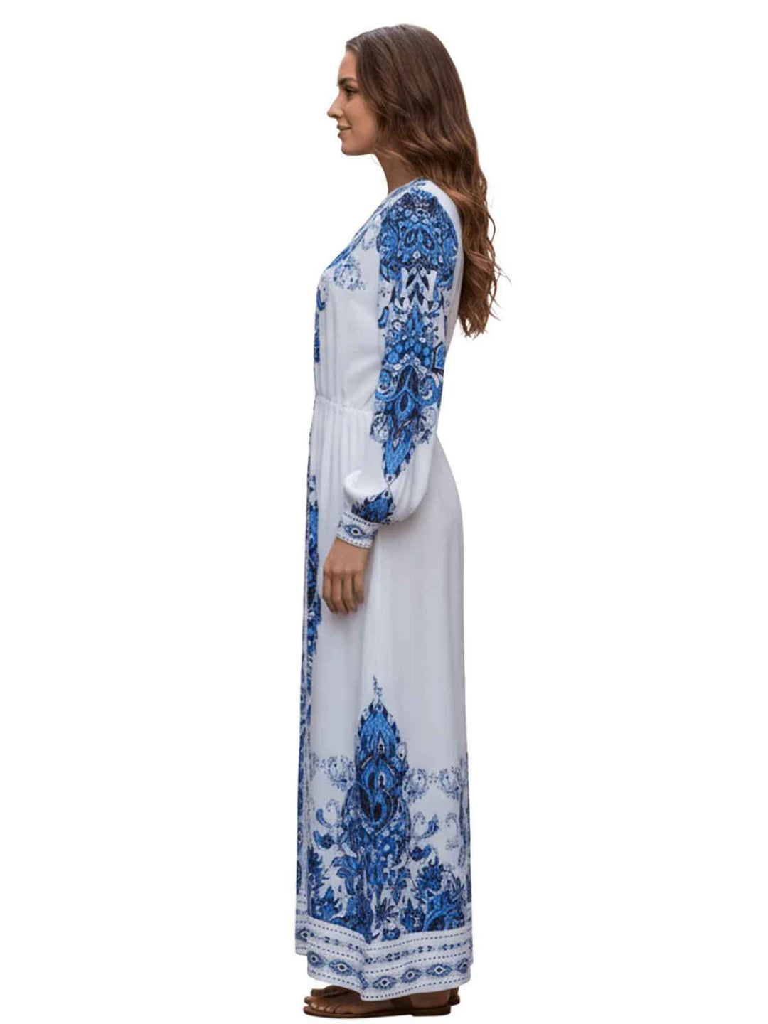 Printed Long Sleeve Dress