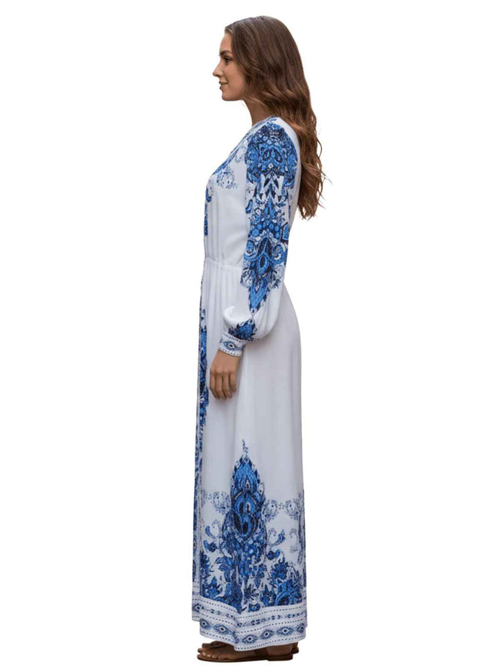 Printed Long Sleeve Dress