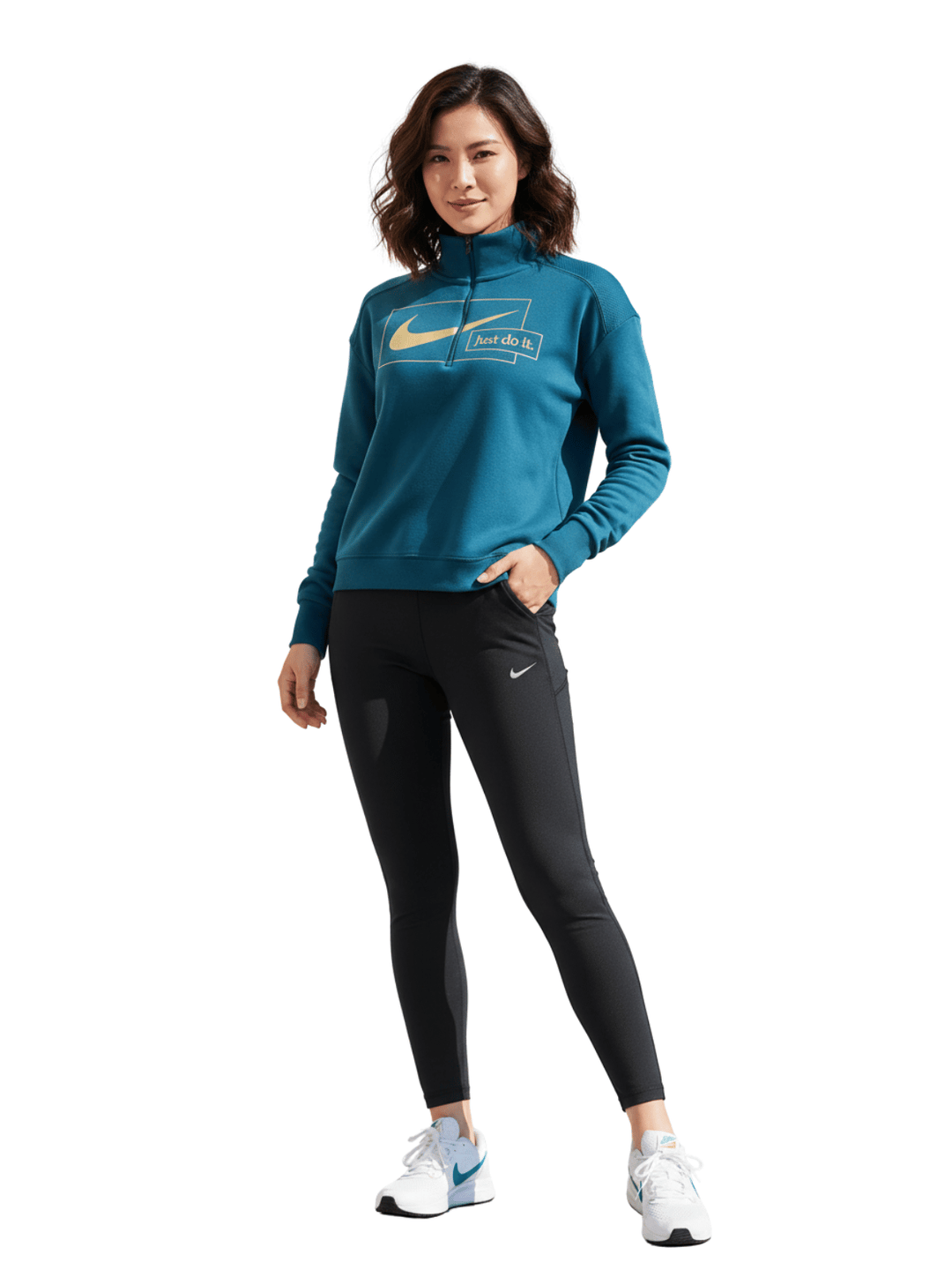 Nike Icon Clash Midlayer Insulated Half Zip Running Top Womens Style : Cz1624