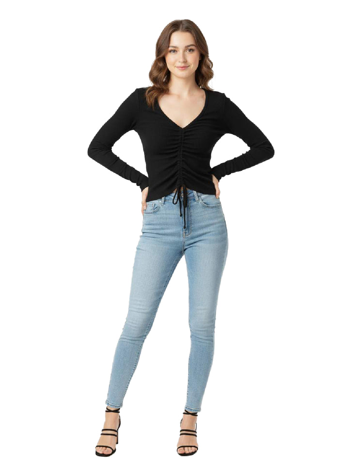 FashionNova Black Long Sleeve Blouse