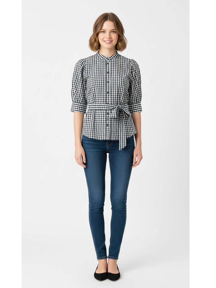 WAYF Black and White Gingham Dress
