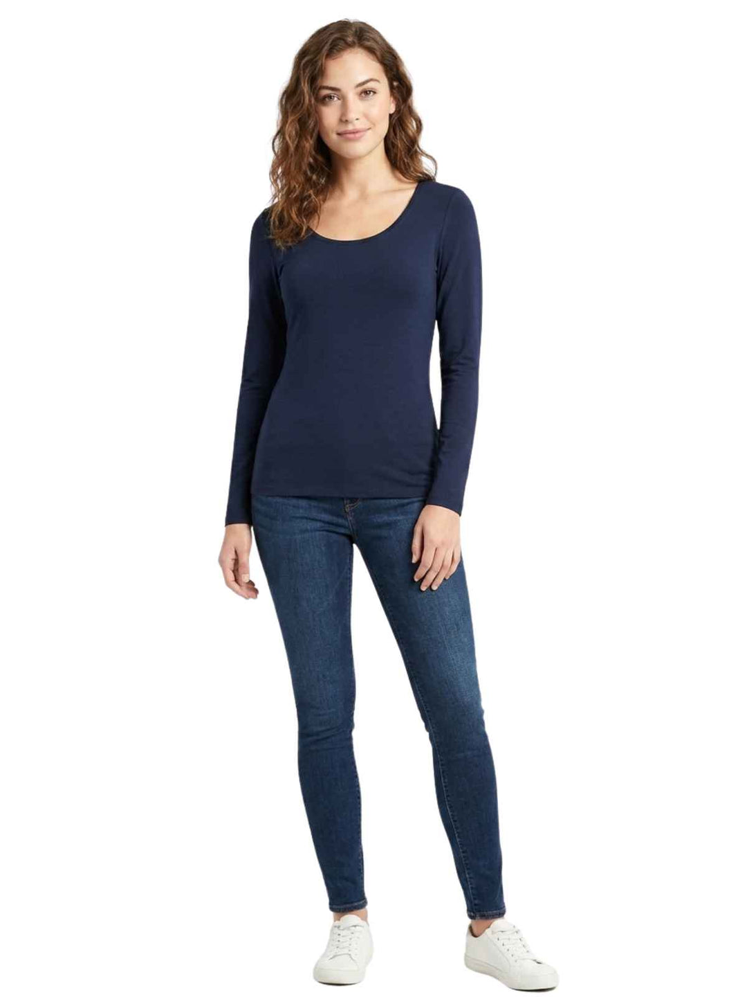 Navy Long Sleeve Top