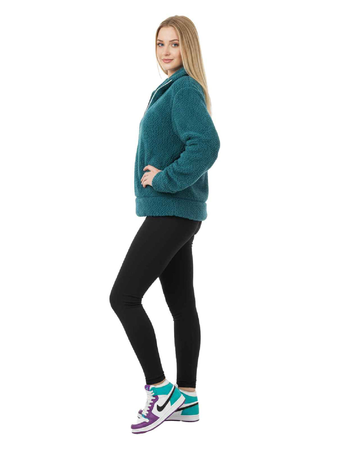 A New Day Teal Fleece Pullover