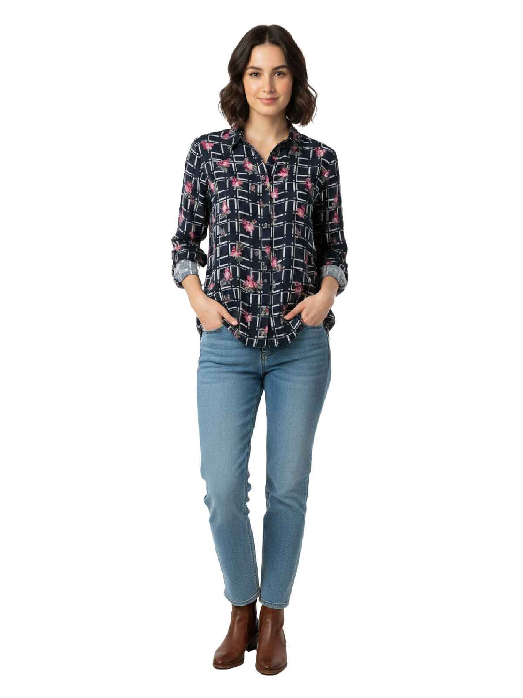 Charter Club Women's Long Sleeve Cotton Blouse