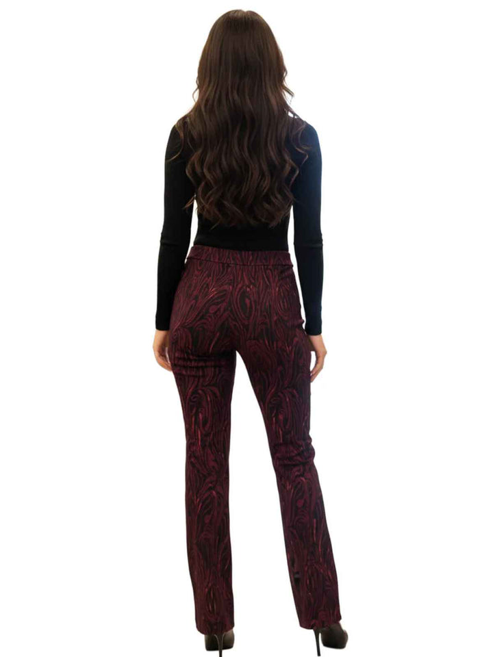 Burgundy Patterned Pants
