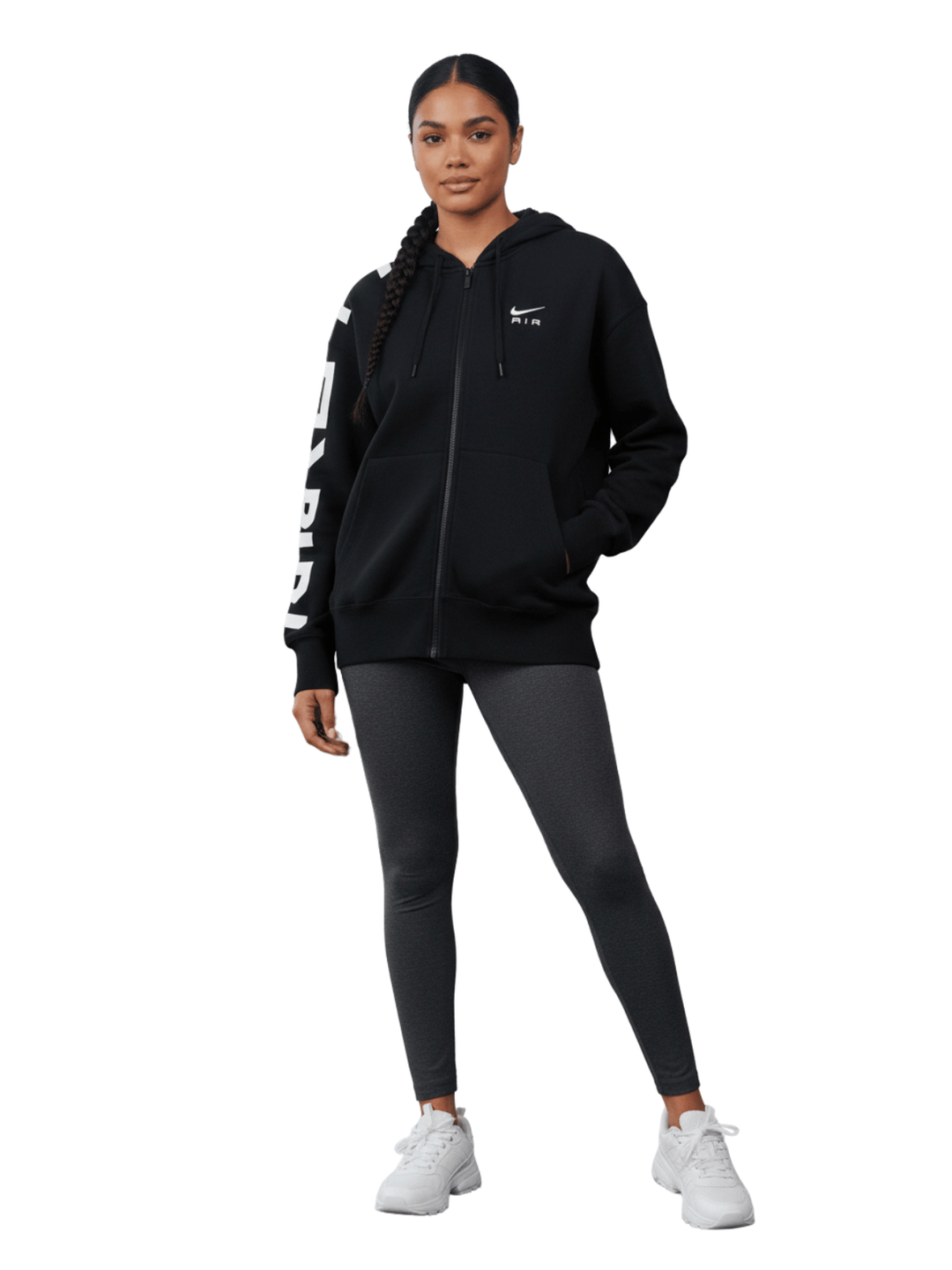 Nike Sportswear Air Fleece Oversized Full-zip Hoodie Womens Style : Fb8047