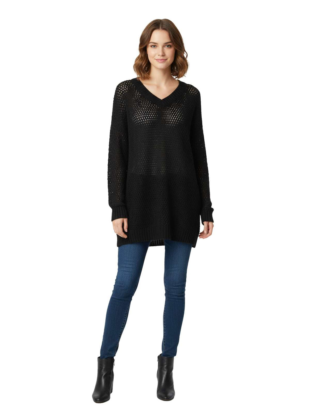 Universal Thread Black Cotton Blend Dress