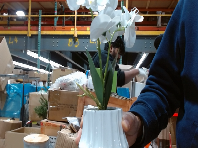 White Ceramic Orchid Flower Pot