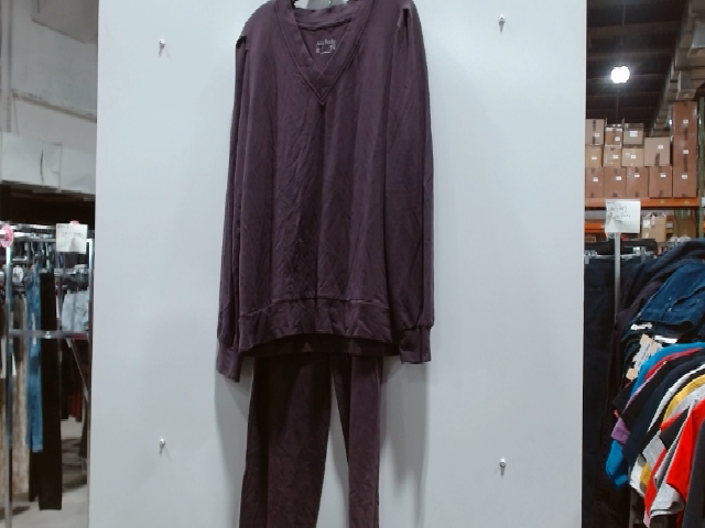 Free People Women's Pajama Set - Purple Cotton Blend