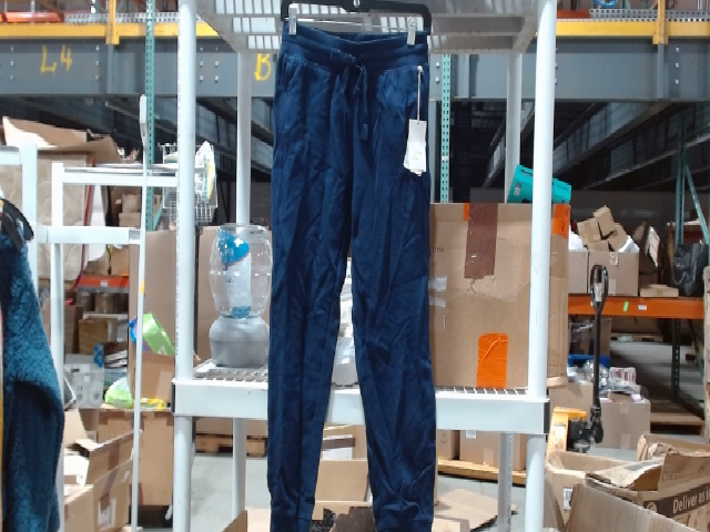 Lou & Grey Women's Navy Blue Cotton Blend Drawstring Jogger Pants
