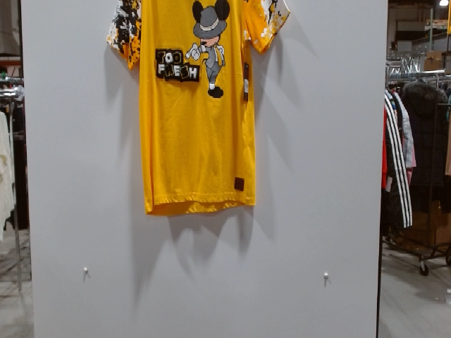 Yellow Cartoon Print Crew Neck T-Shirt