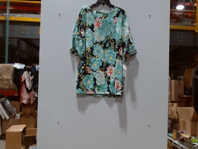 Alfred Dunner Ladies' Floral Ruffle Sleeve Top