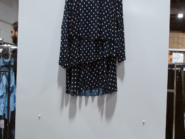 Notations Women's Polka Dot Tiered Blouse - Navy
