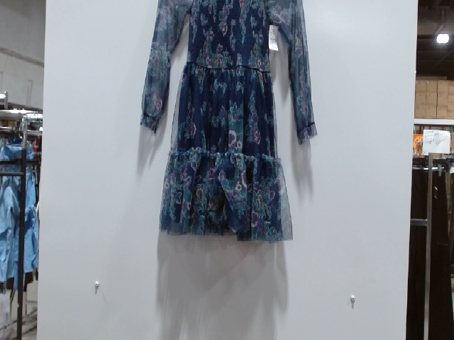 Cat & Jack Girls' Floral Print Tiered Long Sleeve Dress