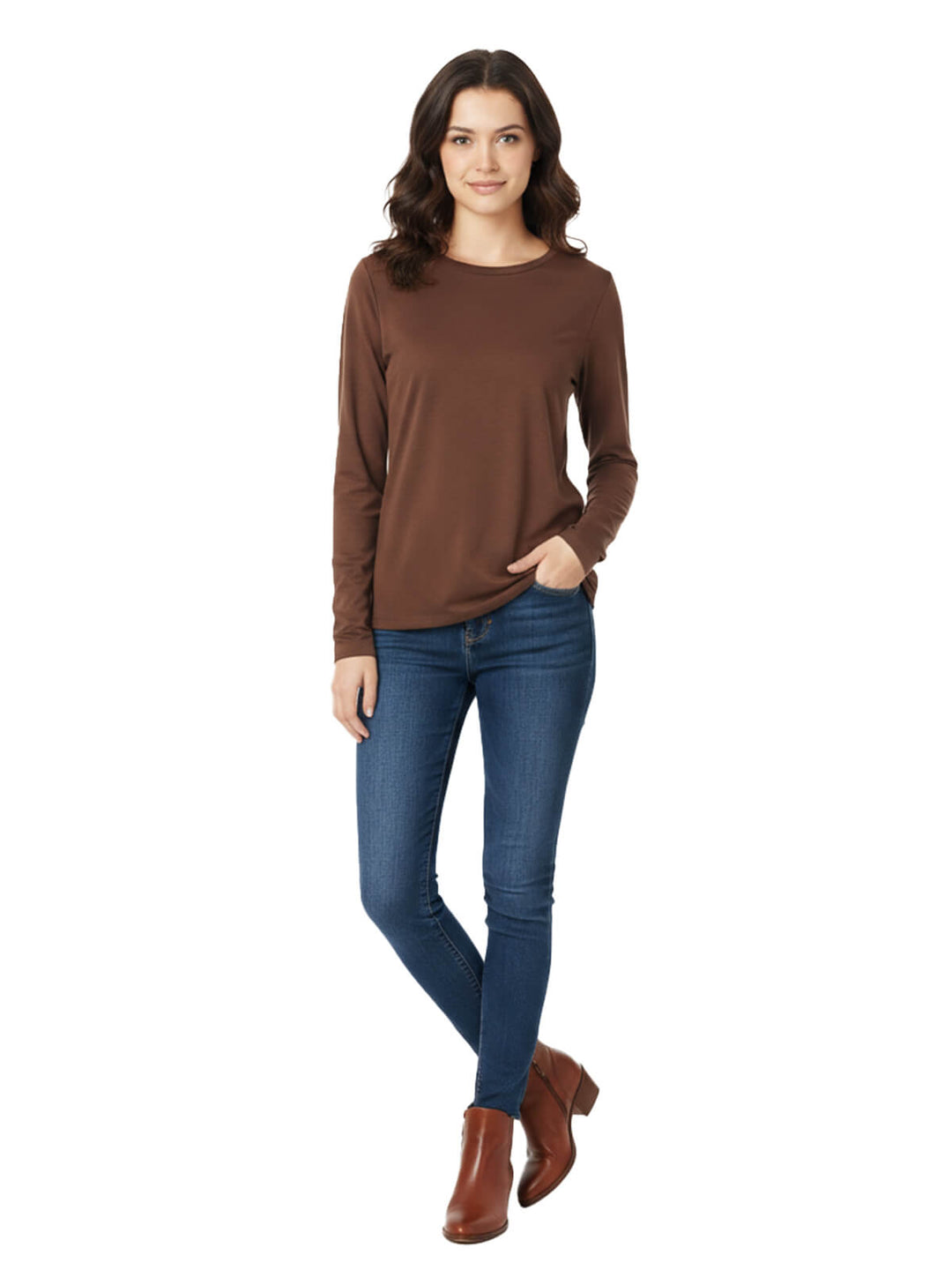 Brown Long Sleeve Shirt