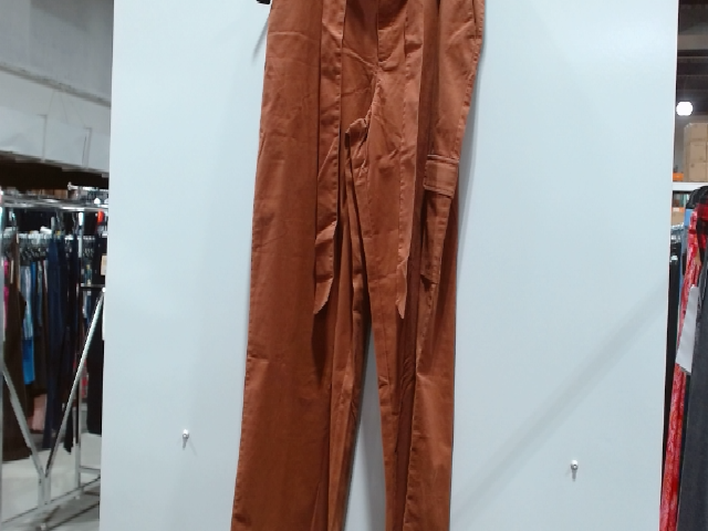 Universal Thread High Rise Wide Leg Corduroy Pants Rust Cotton Belted Women's Size Uncategorized