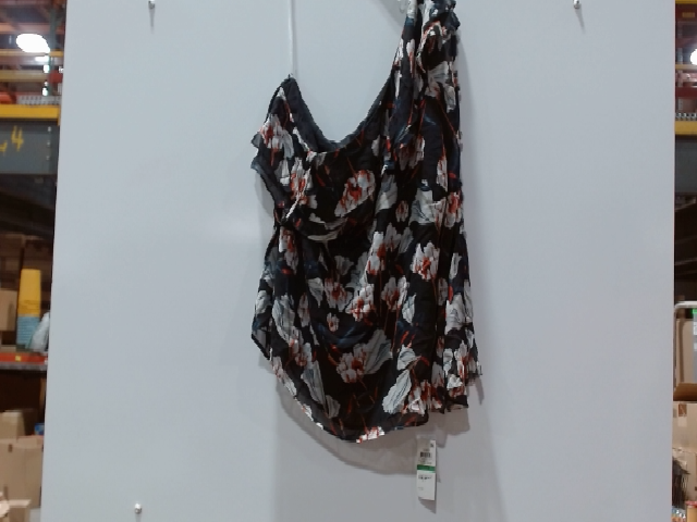 INC International Concepts Black Floral One-Shoulder Blouse