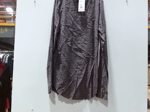 Men's Gray and Black Checkered Cotton Shirt