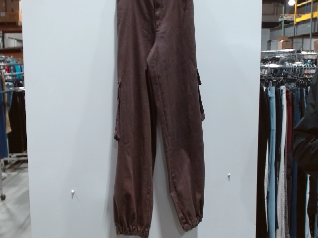 Brown Cotton Cargo Pants