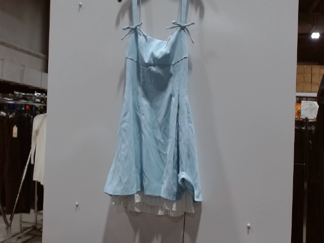 For Love & Lemons Women's Light Blue Satin Mini Dress
