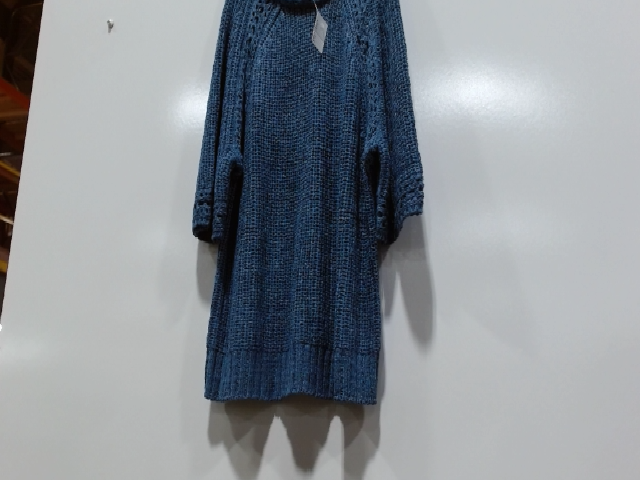 Blue Knit Sweater Dress