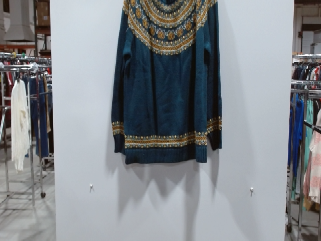 Charter Club Women's Teal Fair Isle Cashmere Sweater