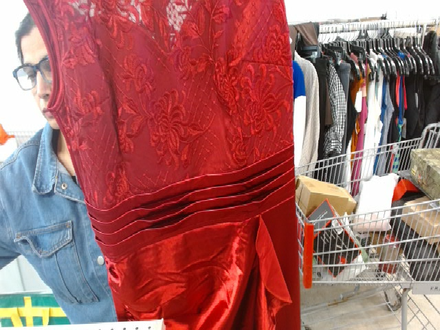 Red Lace Floral Dress