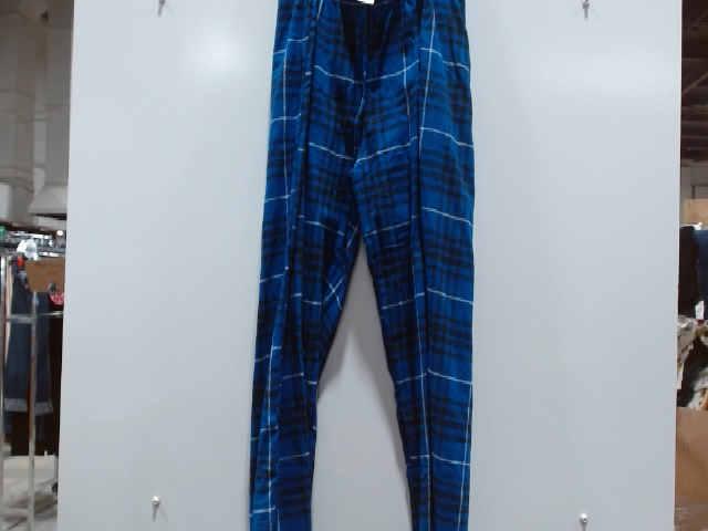 Blue Plaid Fleece Pajama Pants