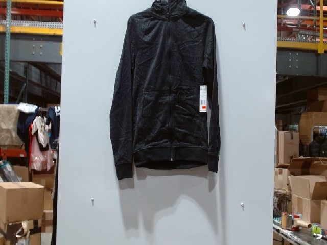 Cat & Jack Girls' Black Velvet Zip-Up Hoodie