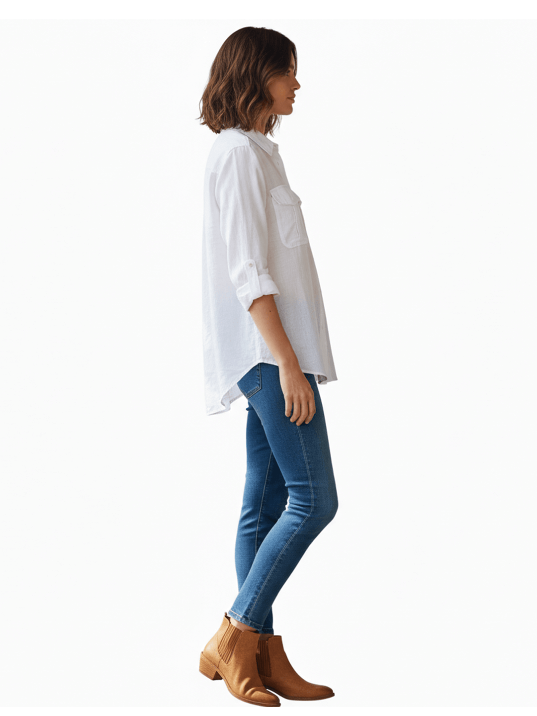 Eddie Bauer Women's Relaxed Roll Sleeve Shirt