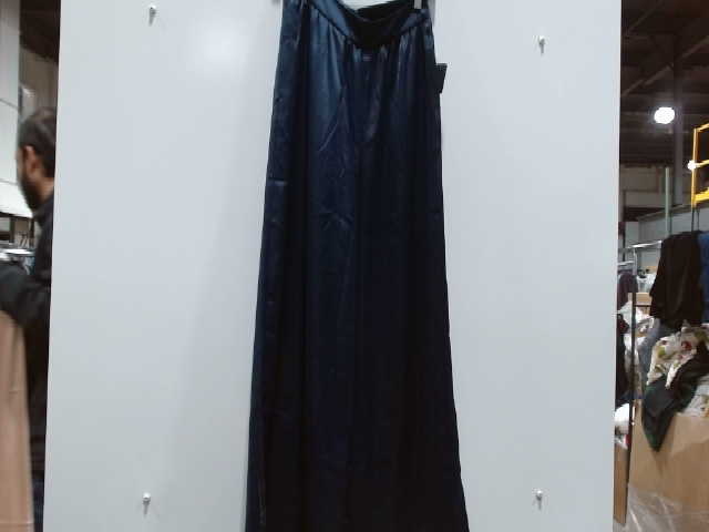 Elegant Black Satin Maxi Skirt