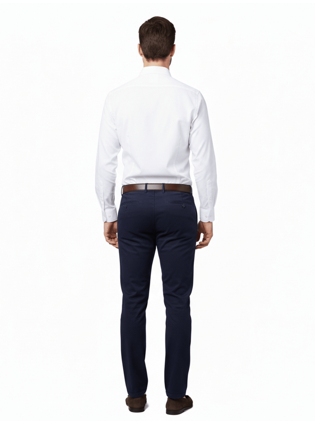 Men's White Cotton Dress Shirt