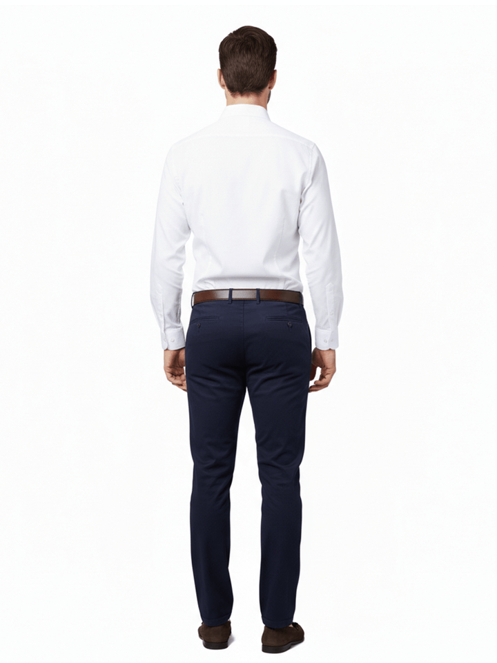 Men's White Cotton Dress Shirt