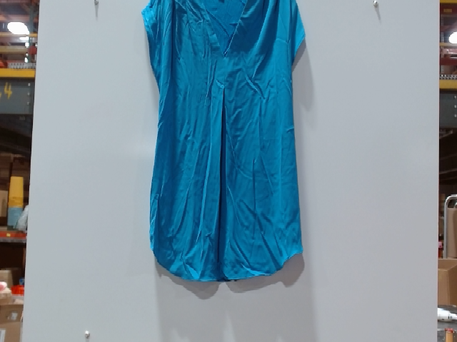 Investment Collections Women's Teal V-Neck Short Sleeve Blouse