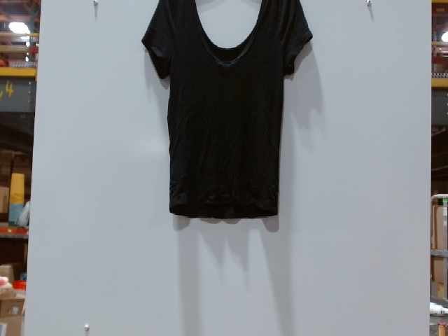 Black Scoop Neck Short Sleeve Top
