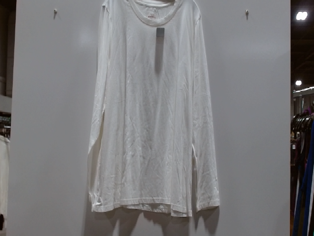 Fruit of the Loom White Cotton Long Sleeve Shirt