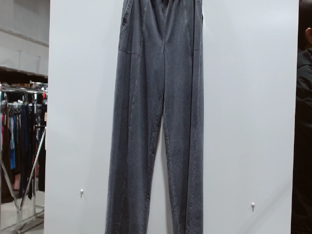 Habitat Women's Gray Wide Leg Cotton Pants