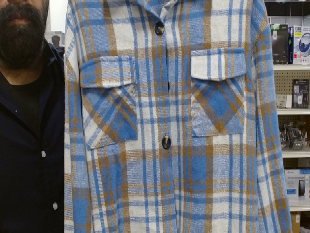 Blue Plaid Long Sleeve Shirt